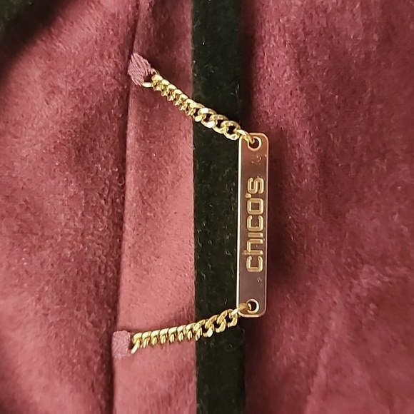 Chicos Elongated Plum Faux Suede Jacket Sz 0 (4) - Picture 3 of 7